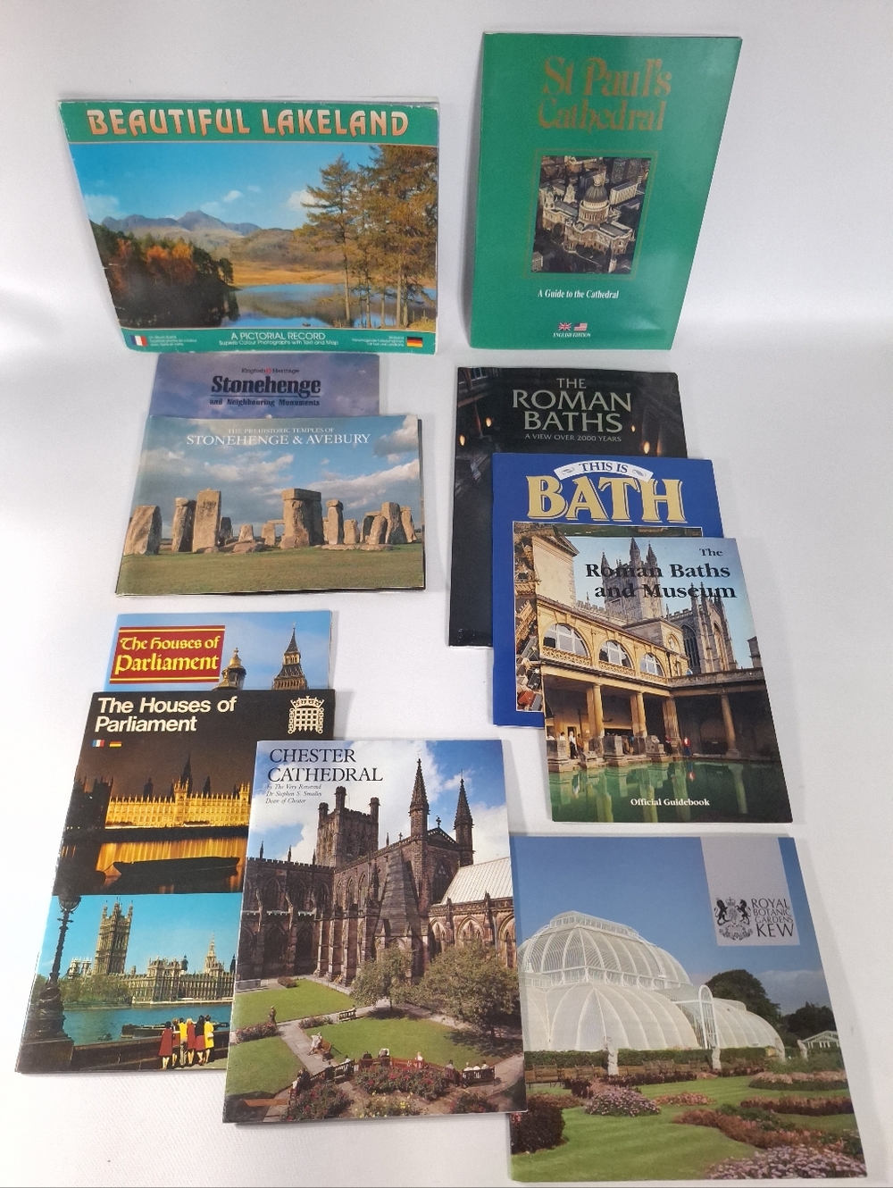 Lot of 11 Vintage UK Travel Heritage Guidebooks Stonehenge, Bath, St Paul’s